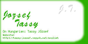 jozsef tassy business card
